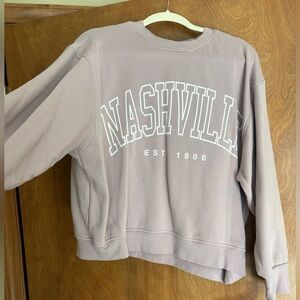 Altar'd State Nashville Graphic Sweatshirt - Taupe